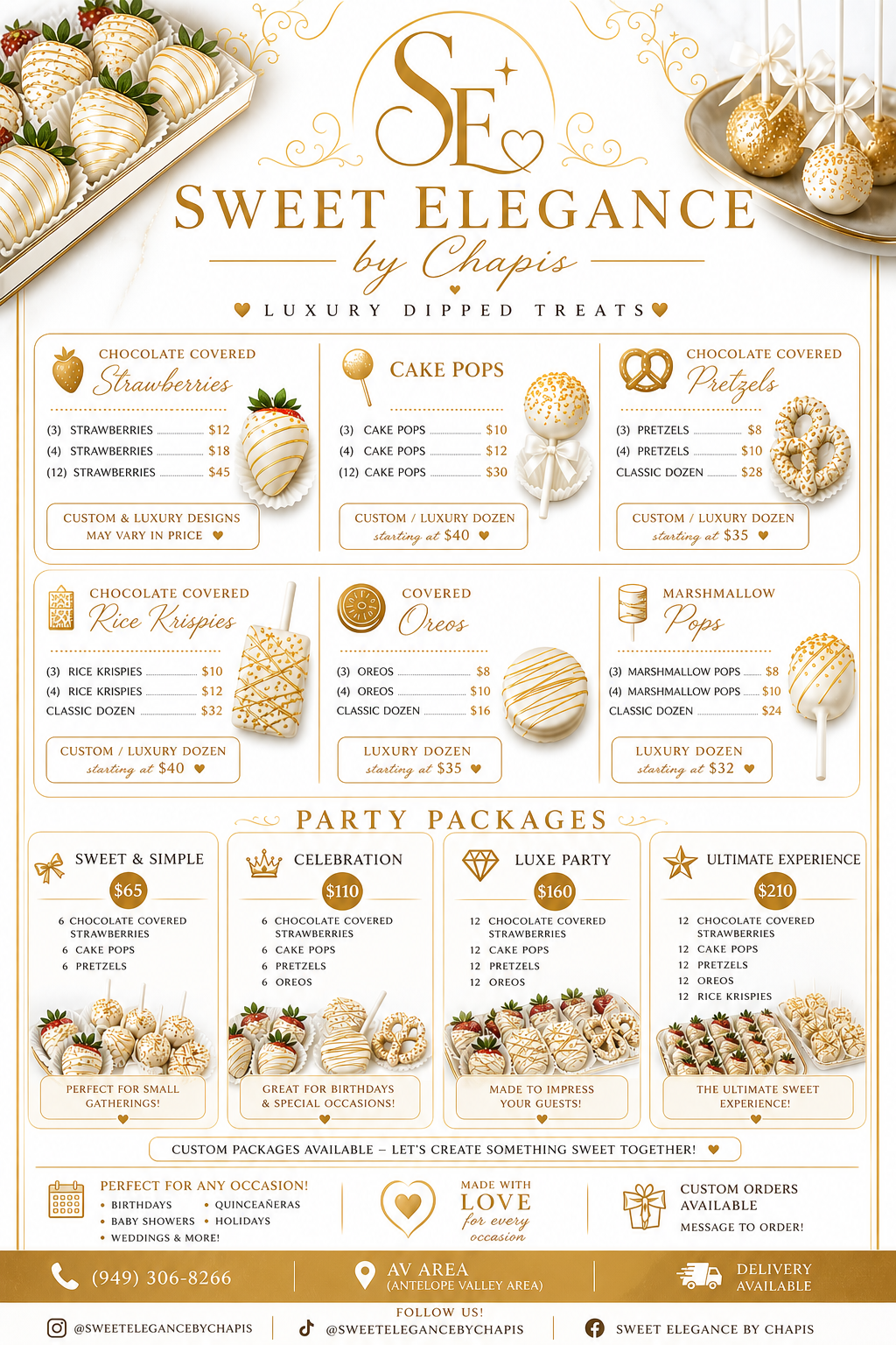 Sweet Elegance by Chapis menu